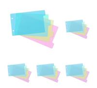VIQUEL - Jeu de 4 intercalaires Format A5 Pour classeur à fiches 2 anneaux - Rainbow Pastel (Lot de 5)
