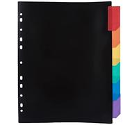 Viquel - Lot de 6 Intercalaires Maxi A4 en plastique RAINBOW CLASS - Onglets Multicolores - Séparateurs de Documents pour Classeur - Classement et Organisation Documents Bureau, École et Maison