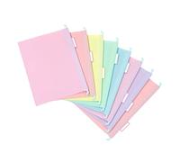 Viquel - Lot de 8 dossiers suspendus en plastique RAINBOW PASTEL - Coloris pastels - Plastique résistant - Onglet d'identification - Assortiment de 5 couleurs