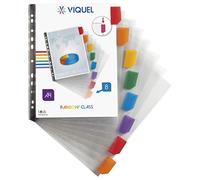 Viquel - Lot de 8 intercalaires personnalisables format A4 MAXI - RAINBOW CLASS - Onglets personnalisables