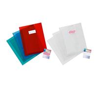 Viquel - Lot de 9 Protèges Cahiers 24X32 Transparents avec Rabats et Étiquette