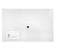 Viquel - Pochette plastique porte documents A4 - Enveloppe plate fermeture bouton pression 35x23,5cm - Transparent incolore