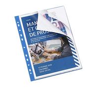 Viquel - Pochettes perforées reliées pour classeur A4 - Bleu