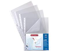 Viquel - Pochettes plastiques A4 amovibles perforation GEODE - Pochettes perforées spéciales pour porte vues GEODE en qualité supérieure et lisse - Bord renforcé - Transparente