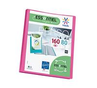 Viquel - Porte vues 160 vues A4 - Reliure personnalisable - Pochettes lisses et transparentes - Essentiel recycle - Rose