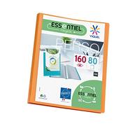 Viquel - Porte vues 160 vues A4 - Reliure personnalisable - Pochettes lisses et transparentes - Essentiel recycle - Orange
