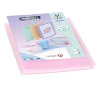 Viquel - Porte vues A4 200 vues - Porte documents personnalisable - 100 Pochettes de qualité lisse - Rose pastel