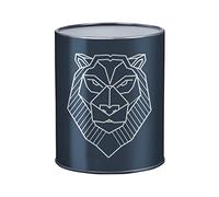Viquel - Pot à crayons en métal Lion - Pot à crayons de bureau - Gris foncé