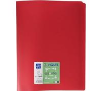 Viquel - Protège documents 120 Vues (60 pochettes) - Reliure Format A4 ESSENTIEL - Fabriqué en France - Rouge