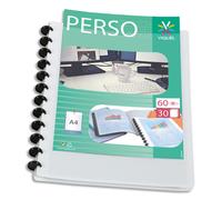 VIQUEL Protège-documents MAXI GEODE en pp opaque 5/10e. Couv personnalisable. 60 vues. Coloris Blanc
