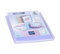 Viquel - Protège documents personnalisable - Reliure Format A4 - Porte vues 60 Vues (30 pochettes) Propysoft - Pochettes transparentes et lisses - Violet translucide