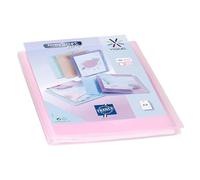 Viquel - Protège documents personnalisable - Reliure Format A4 - Porte vues 60 Vues (30 pochettes) Propysoft - Pochettes transparentes et lisses - Rose translucide