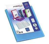 Viquel - Protège documents personnalisable - Reliure Format A4 - Porte vues 80 Vues (40 pochettes) - Fabriqué en France - Pochettes qualité supérieure - Bleu translucide