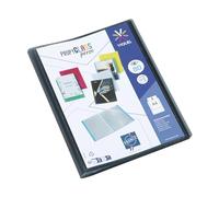 Viquel - Protège documents personnalisable - Reliure Format A4 - Porte vues 80 Vues (40 pochettes) - Fabriqué en France - Pochettes qualité supérieure - Noir translucide