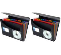 Viquel Rainbow Class Boîte de Classement avec Rabat 13 Compartiments 118687-01 (Lot de 2)