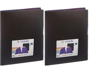 Viquel Rainbow Class Trieur Reliure 24 vues à Onglets en Polypropylène (Lot de 2)