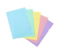 VIQUEL - Sachet 10 pochettes coin A4 Rainbow Pastel en polypropylène 13/100ème - Lot de 10 pochettes de rangement A4 - Coloris assortis