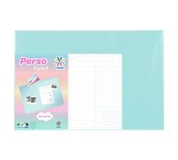 VIQUEL Sous-main 59x40 pvc vert pastel pvc perso personnalisation possible au recto