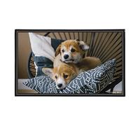 Viquel - Sous main de bureau décoratif chiots - Protection de bureau enfant ou adulte chiens - 59,5x36,2cm - Noir