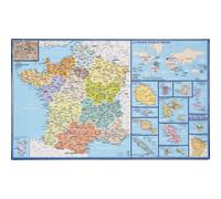 VIQUEL Sous-main FRANCE/DOM TOM 59,8 x 36,5 cm. PVC
