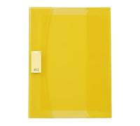 Viquel Strong Cover - Protège cahier 24x32 jaune en plastique jaune - Qualité supérieure - Dos renforcé - Avec rabats marque-pages