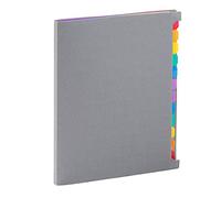 Trieur A4 12 compartiments Rainbow Touch Viquel Polypropylène Gris