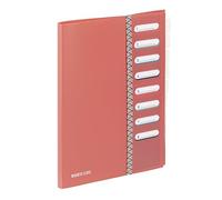 Viquel - Trieur A4 8 Compartiments BUSINESS CLASS - Organiseur de dossier avec Fermeture Élastique pour Bureau et Maison - Rouge corail