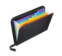 Viquel - Trieur A4 extensible 6 compartiments RAINBOW CLASS - Conférencier anti-feu et waterproof - Noir