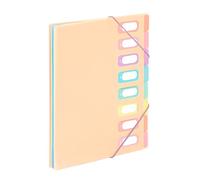 Viquel - Trieur Document A4 avec 8 Compartiments Rainbow Pastel Beige