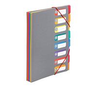Viquel - Trieur Document A4 avec 8 Compartiments Rainbow Touch Gris