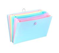 Viquel - Trieur extensible 8 compartiments pour documents A4 RAINBOW PASTEL - Bleu