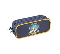 Viquel - Trousse Scolaire 2 Compartiments Wilderness - Poche de Rangement Pratique, pour stylos et Crayons - Idéale pour l'école et Les Loisirs - Trousse Grande capacité Fermeture Zip - Bleu