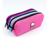 Viquel - Trousse Scolaire 3 Compartiments Grande Capacité TRIZIP Multicolore