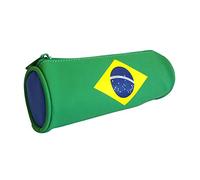 Viquel - Trousse Scolaire Brésil avec Drapeau Brésilien - Matière Soft - Fermeture Zippée World