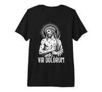 Vir Dolorum Traditionnel Latin Man of Sorrows Easter Jesus T-Shirt Haut de Gamme
