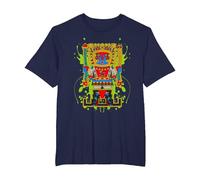 Viracocha écrivant des Symboles Anciens pérou Chicano Andine T-Shirt, Homme Grandes Tailles, Bleu Marine, 3X Tall
