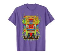 Viracocha écrivant des Symboles Anciens pérou Chicano Andine T-Shirt, Homme, Violet Chiné, M