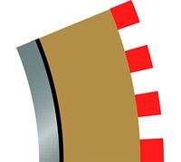 Virage Rayon 2 Bordures intérieures 22,5° x 4