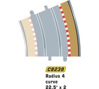 Virage Rayon 4 Bordures extérieures 22,5° x 4