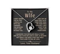 VIRAGIL Collier avec nœud d'amour « To My Wife » - The Best Thing That Ever Happened To Me, cadeau pour elle, cadeau romantique pour Noël, anniversaire, Saint-Valentin, Adjustable Size, Acier