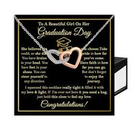 VIRAGIL Collier « To My Daughter », cadeau pour fille de la part de papa, collier avec nœud d'amour pour père fille, collier pour fille de la part de maman, cadeau d'anniversaire pour fille de la part