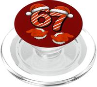 Viral 67 Christmas Six Seven with Santa Hand Funny 67 Humour PopSockets PopGrip pour MagSafe