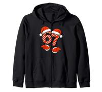 Viral 67 Christmas Six Seven with Santa Hand Funny 67 Humour Sweat à Capuche