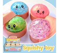 Viral Hidden Design 1-4Pcs Glitter Bead Dumpling Squishy, Boîte surprise avec boîte, Jouet à presser réaliste en forme de boulette et de dumpling, Anti-stress Vert armée