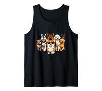 Viral Seven Dogs Escape Cool Team Corgi Débardeur