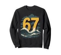Viral Six Seven Meme Surfer 67 Numéro Internet Tendance 6 7 Sweatshirt