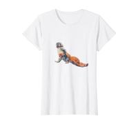 Viraler Punch AFFE Meme Internet Trend Fun Culte Design T-Shirt Graphique avec Valeur, Femme, Blanc, M