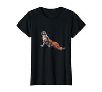 Viraler Punch AFFE Meme Internet Trend Fun Culte Design T-Shirt Graphique avec Valeur, Femme, Noir, S