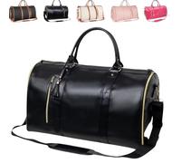 Viralhuntz Travel Bag, 2-in-1 Carry-on Garment Luggage, with Detachable Compartment Shoe Bag, for Weekender(Black)