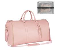 Viralhuntz Travel Bag, Waterproof Foldable Carry-on Duffle Bag, Large Capacity Luggage Bags for Women's (Pink)